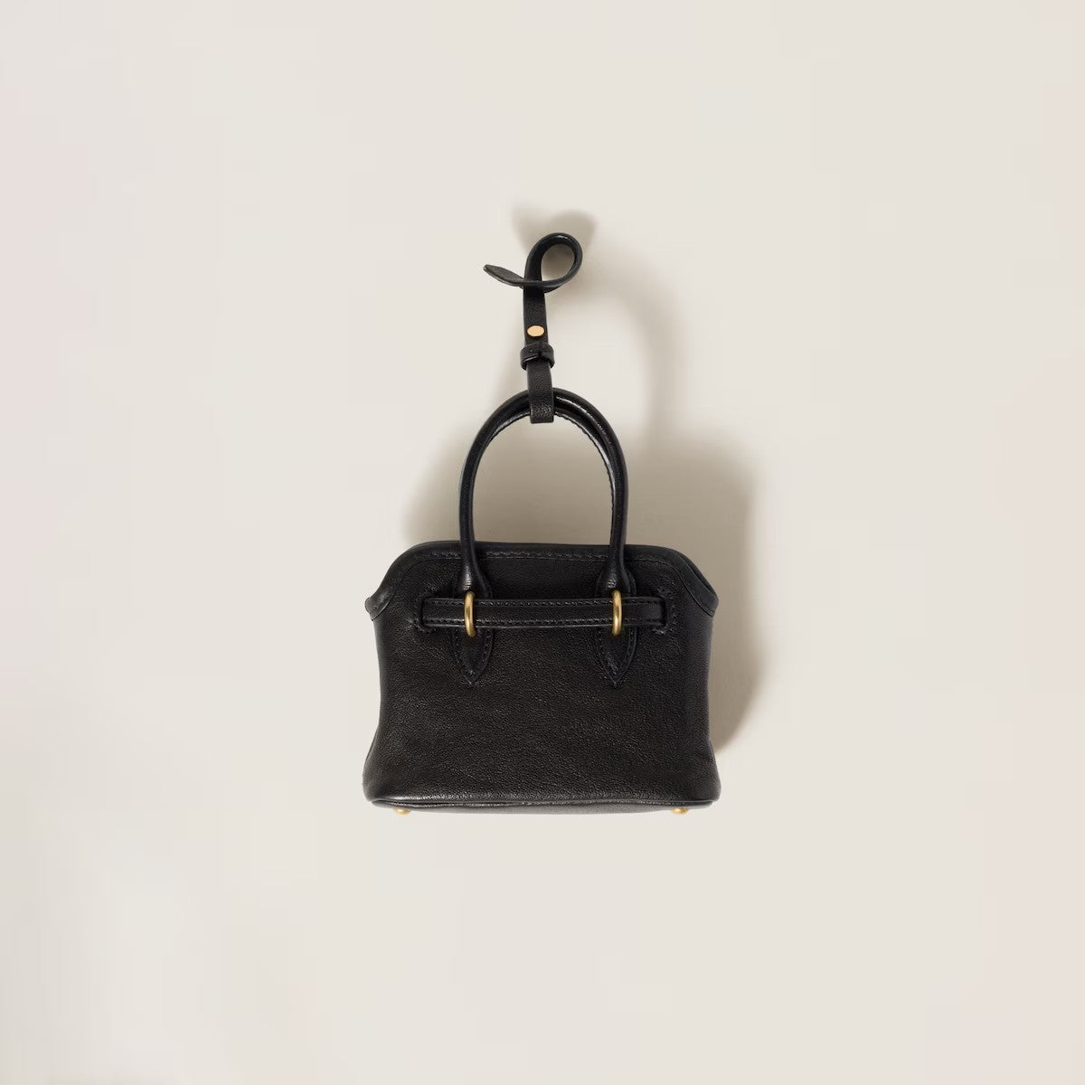 MiuMiu Women's Mini Aventure Leather Bag Jewelry Embossed Logo Zipper Closure Casual Tote Bag Bags #71932