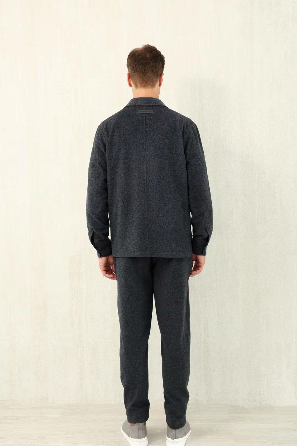 Ermenegildo Zegna Men's Fall/Winter Wool Blend Solid Color Mid-Rise Casual Straight-Leg Drawstring Sweatpants Ngvp #2517