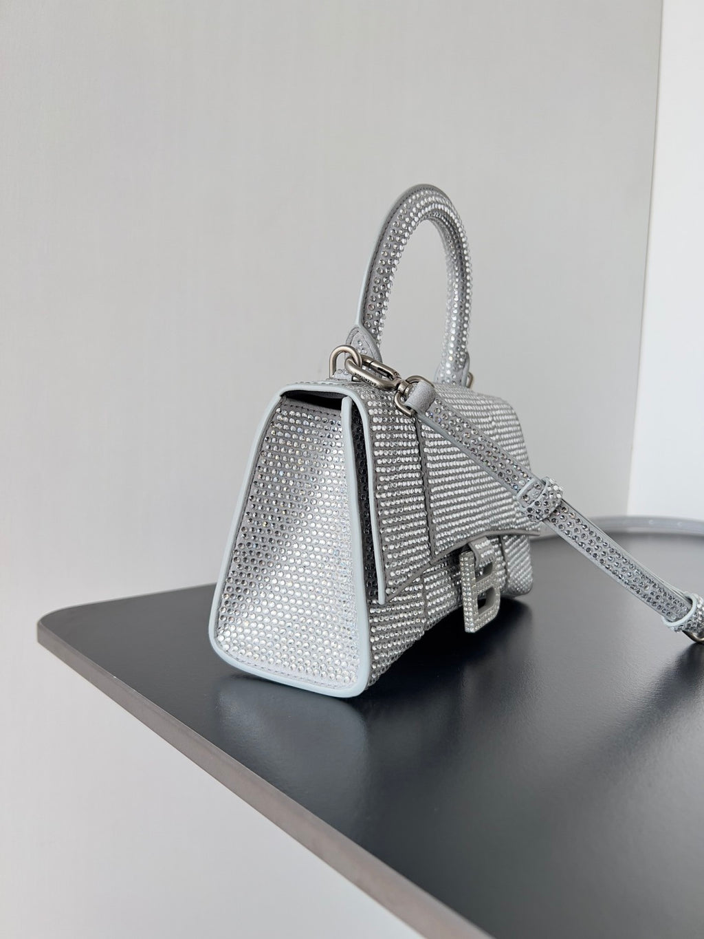 Balenciaga Hourglass Women's Solid Color Full Rhinestone Printed Hourglass Bag Tote Shoulder Crossbody Bags #76123