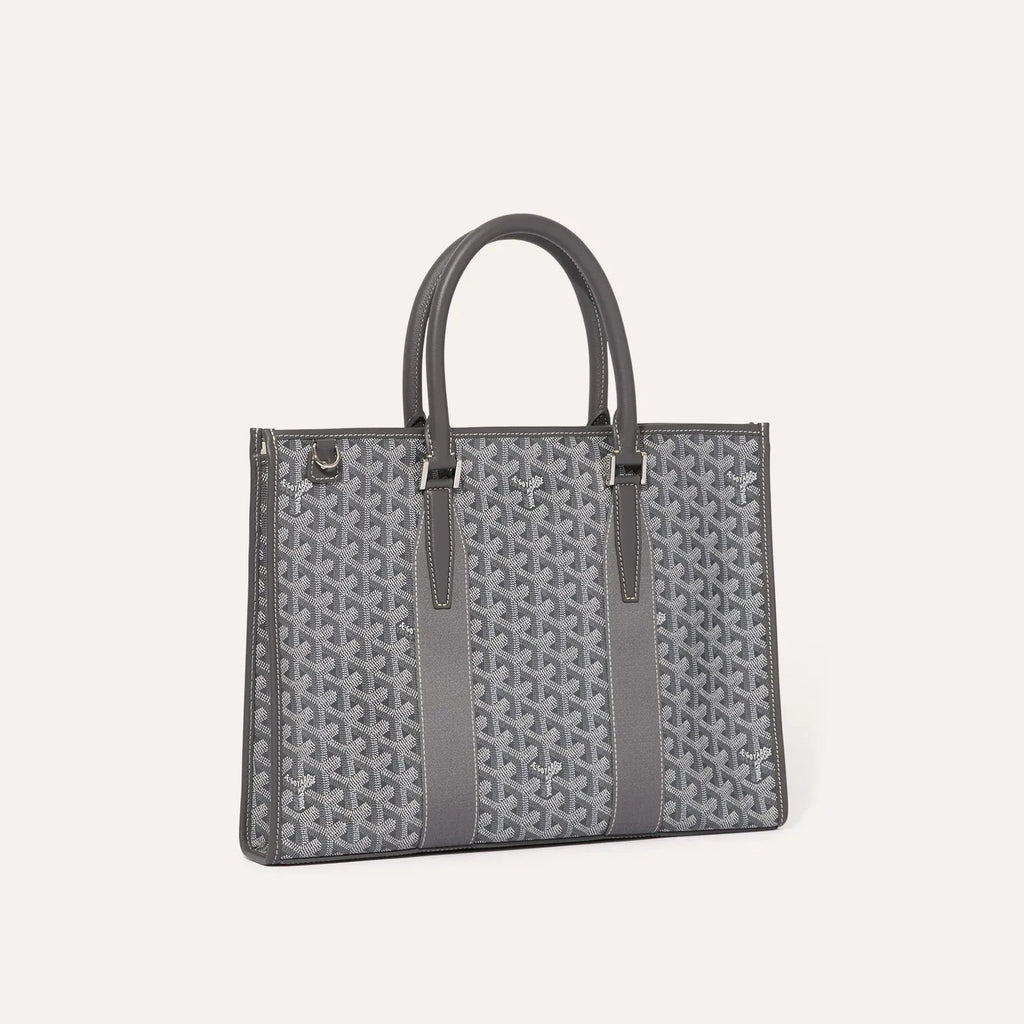 GOYARD Morvan Men's And Women's Y Word Old Flower Full Print Canvas Spell Cowhide Shoulder Crossbody Handbag Briefcase Bag Bags #76426