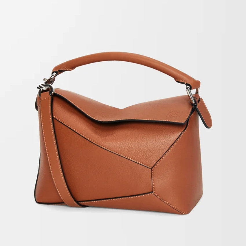 Loewe  Women's Detachable Shoulder Strap Logo Solid Color Small Cowhide Puzzle Handbags Casual Slanting Tote Handbag Bag Bags 0011189438 #76828