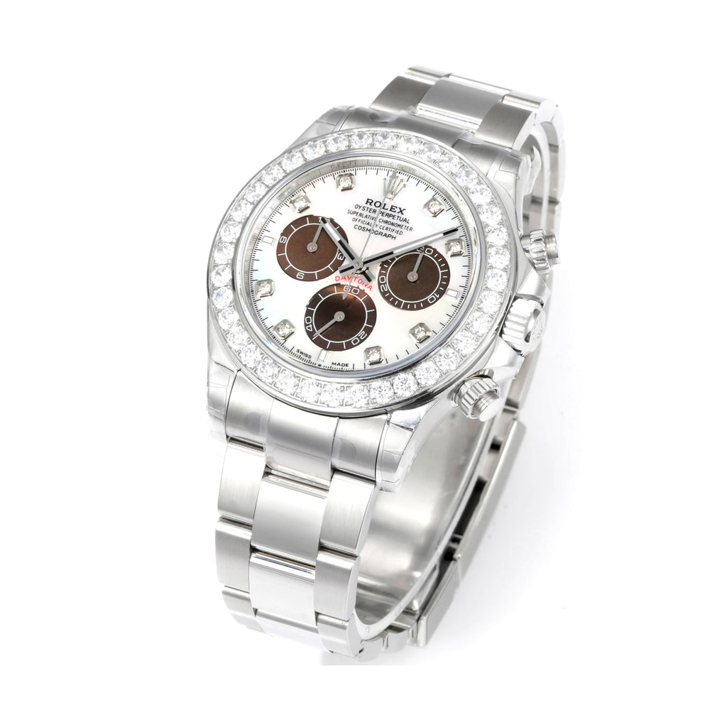 Rolex Men's Automatic Mechanical Movement 100 Meter Water Resistant Dial Watch with Diamonds #75356