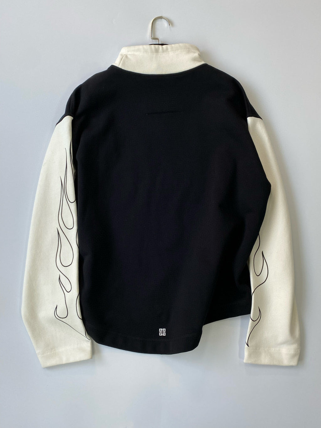 Givenchy Men's Autumn and Winter Black and White Splicing Dragon Print Long Sleeved Hooded Sweatshirt Pullover #98126