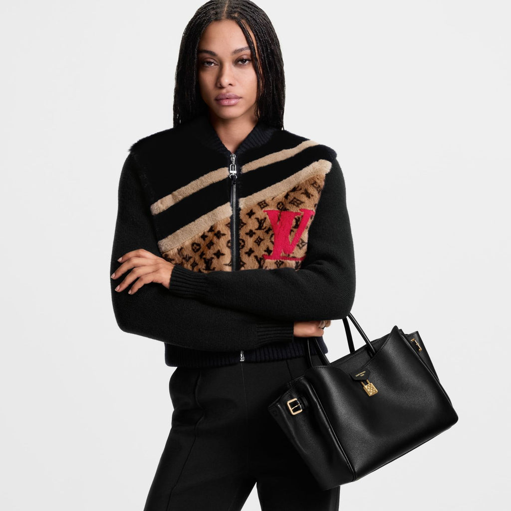 Louis Vuitton Vendôme Small Handbag Vendome  M26502 Black M27040 Gray Chip Cowhide Leather Fashionable Modern Clutch Tote Crossbody Bag Bags #195567