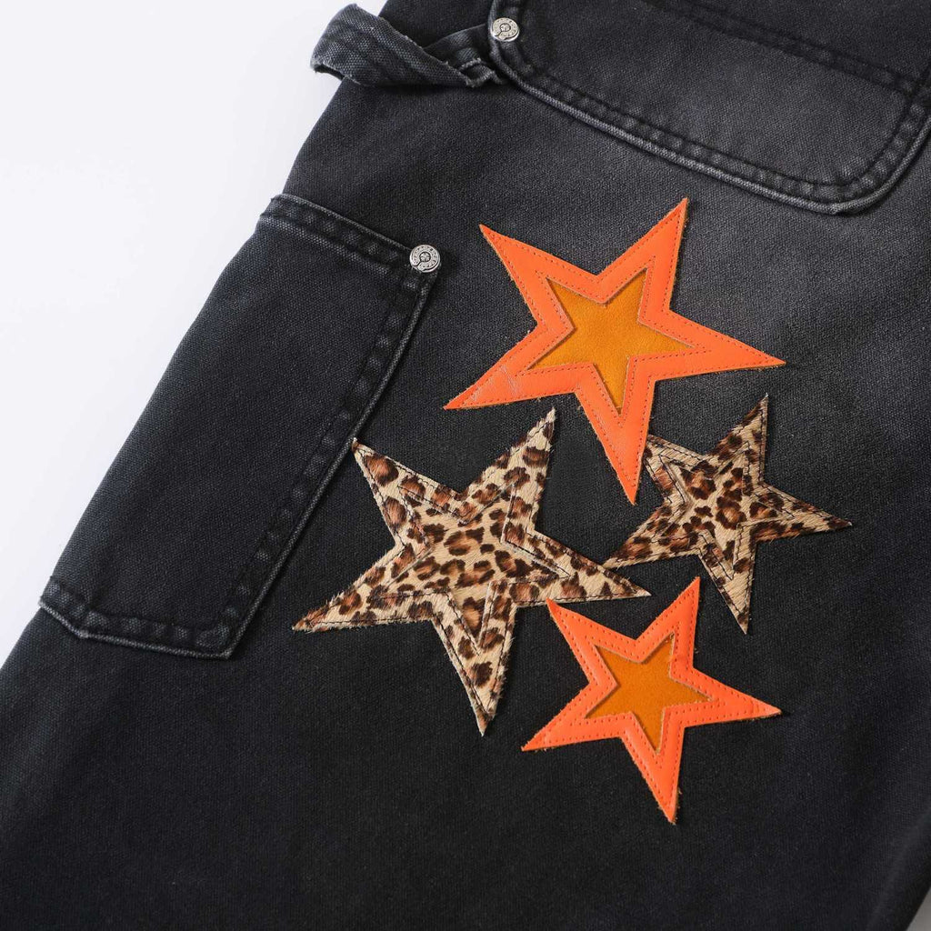 Chrome Hearts Men's And Women's Spring/Fall Fashion Casual Waist Button Star Icon Vintage Washed Carhartt Work Pants #79519