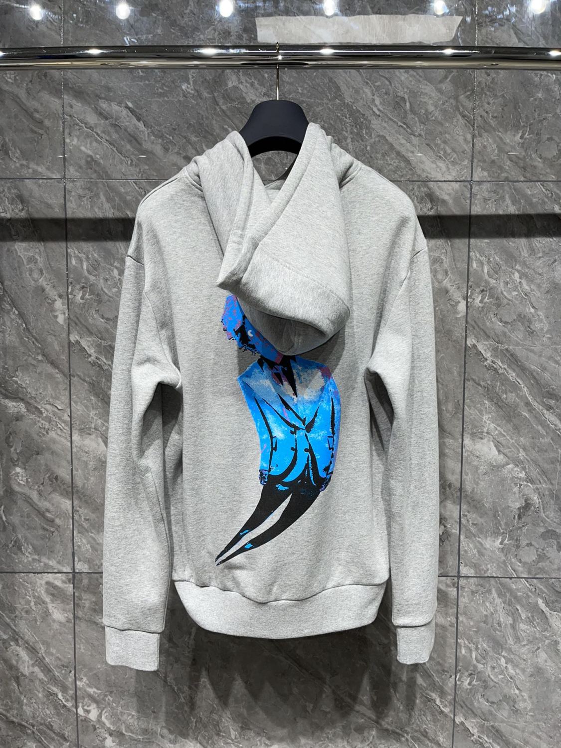 Louis Vuitton WORKING MAN Men's Spring/Fall Casual Fashion Solid Color Hooded Sweatshirt  Printed Solid Color Relaxed Fit Elastic Waist Pants Suit Set #78693