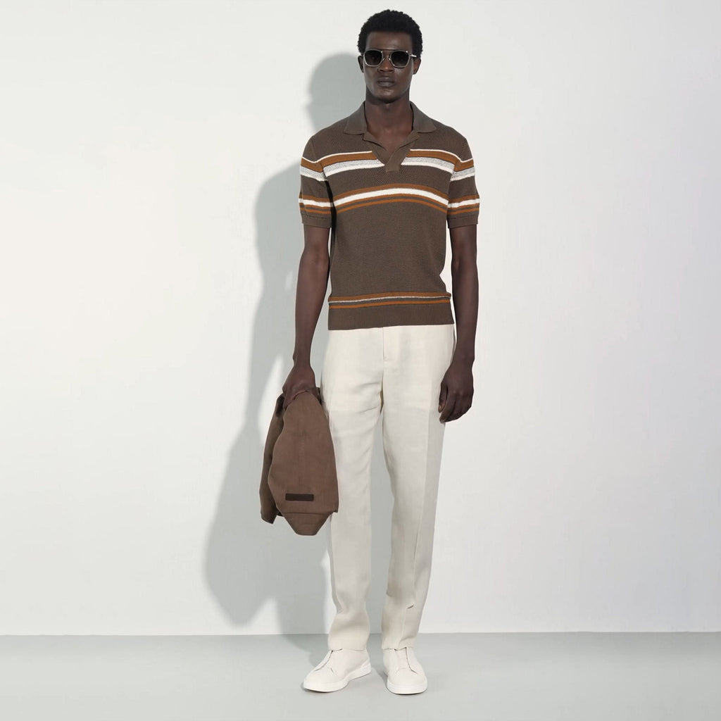 Ermenegildo Zegna Oasi Lino Oasis Linen Trousers Men's Spring And Summer Fashion Casual Comfortable Straight Trousers  Pants Ngvp #1575