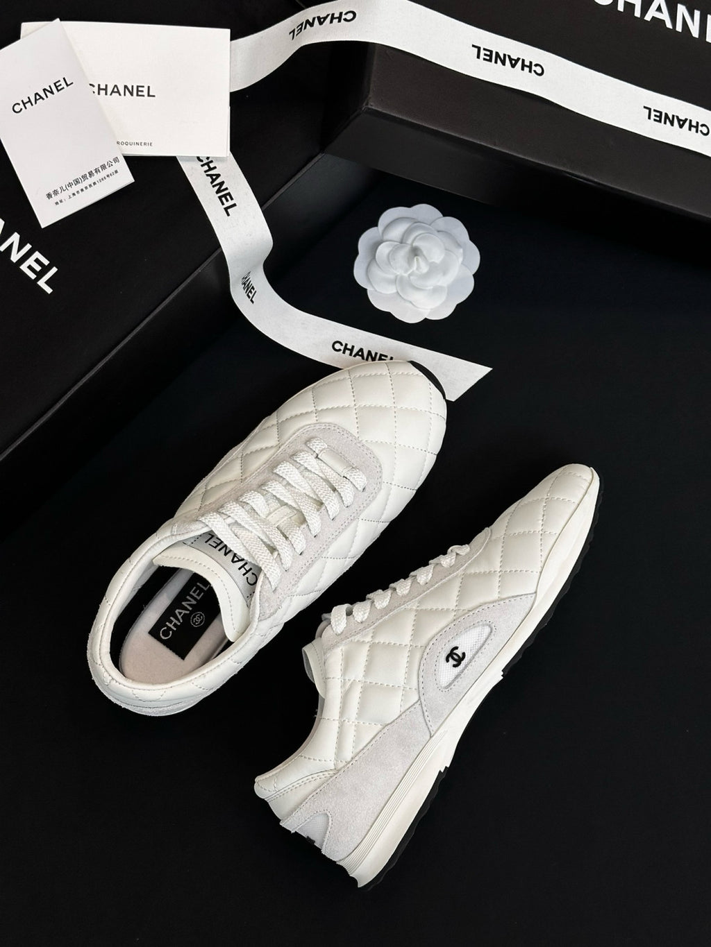 Chanel Trainers Calfskin Suede Calfskin #333965