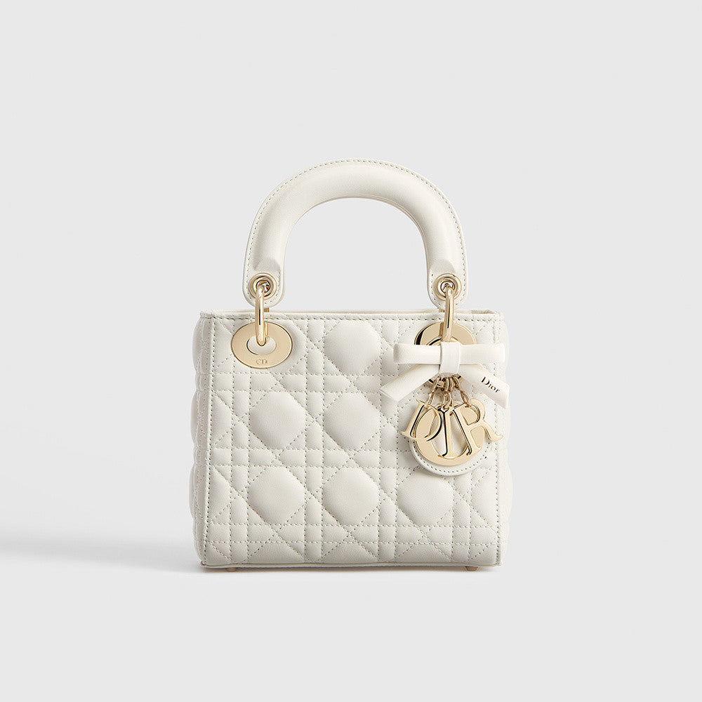 DIOR Mini Lady Dior Bag with Chain Black Cannage Lambskin #376913