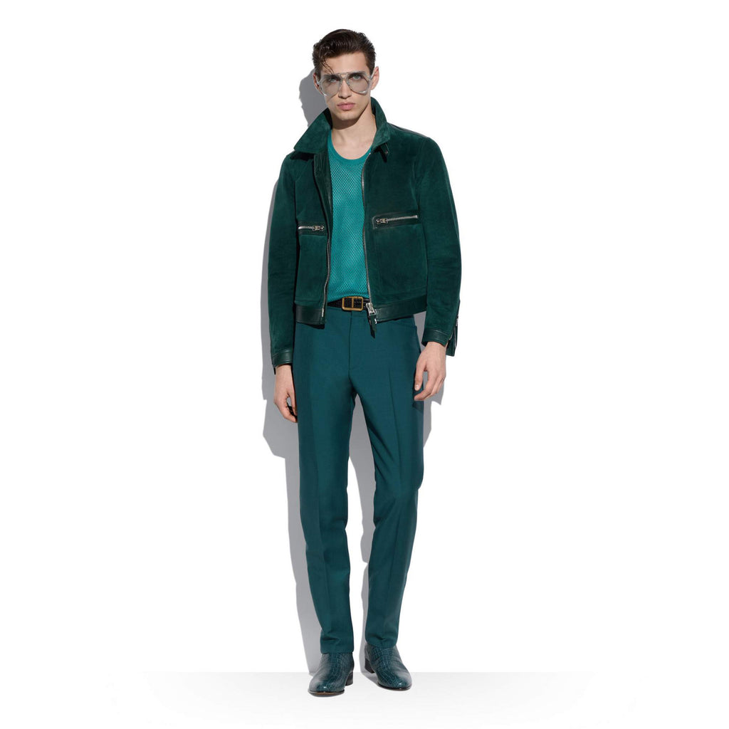 Tom Ford Suede Zip Lapel Jacket #96185