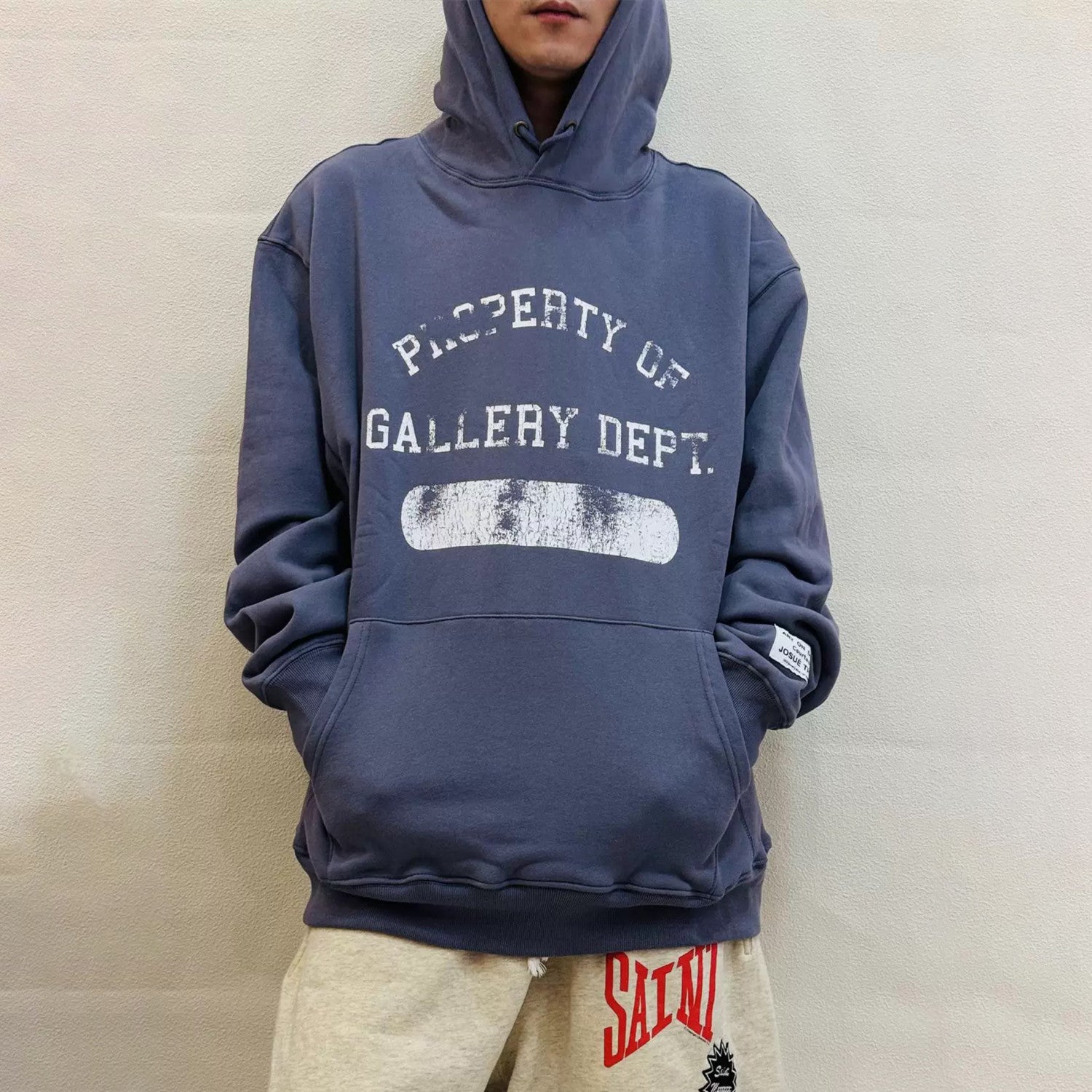 Gallery Dept Men's And Women's Spring And Fall Letters Gradient Retro Washed Round Neck Pullover Hoodie Cotton Long Sleeve Hooded Sweatshirt Ngvp #9252