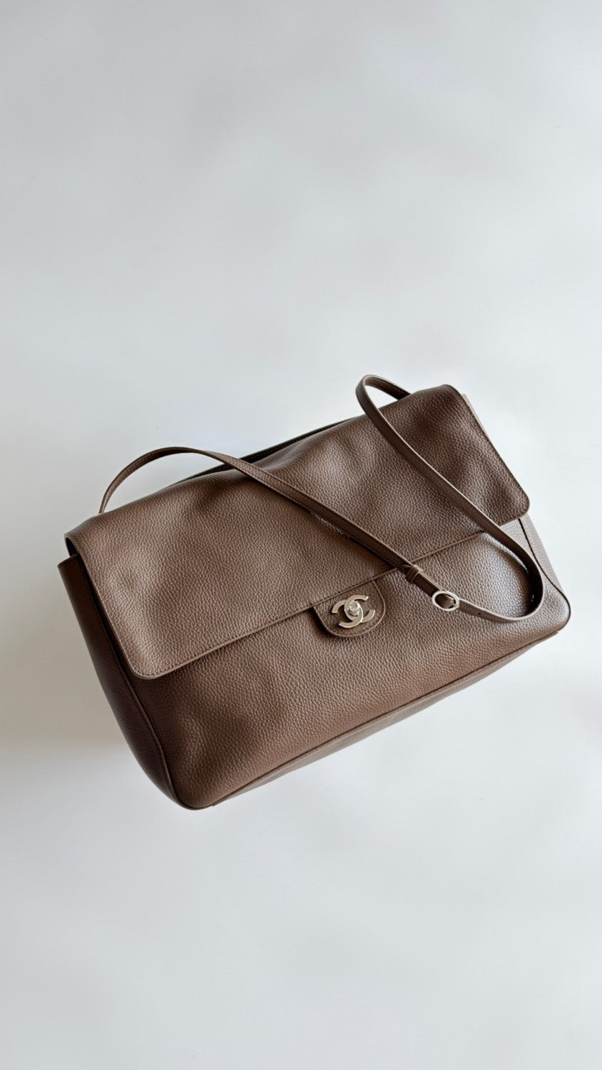 Chanel Cf Tote Bag Extra-large Mix Brown Exclusive Conceria Gaiera Giovanni Genuine Leather With Alligator-patterned Mix Silver Buckles—a Stylish Elegant Large Bag In Brown-red AS6231-B24008-U8391 #195640