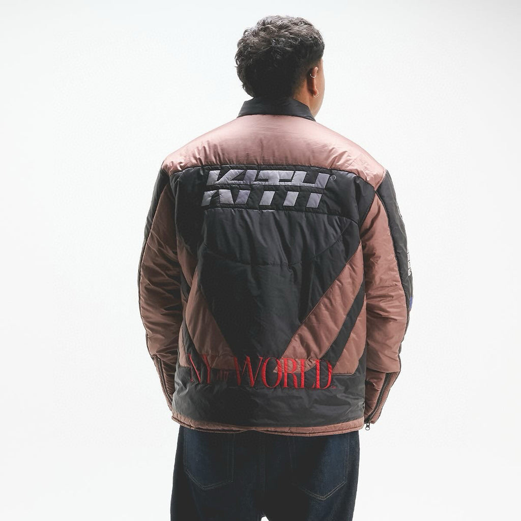 Brixton Men's Fall/Winter Fashion Casual Color-Blocked Letter Icon Lightweight Cotton Jacket Biker Jacket #79533