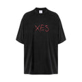 Vetements Men's Summer Letter Printed Cotton Round Neck Straight Short Sleeve Black T-Shirt #71615