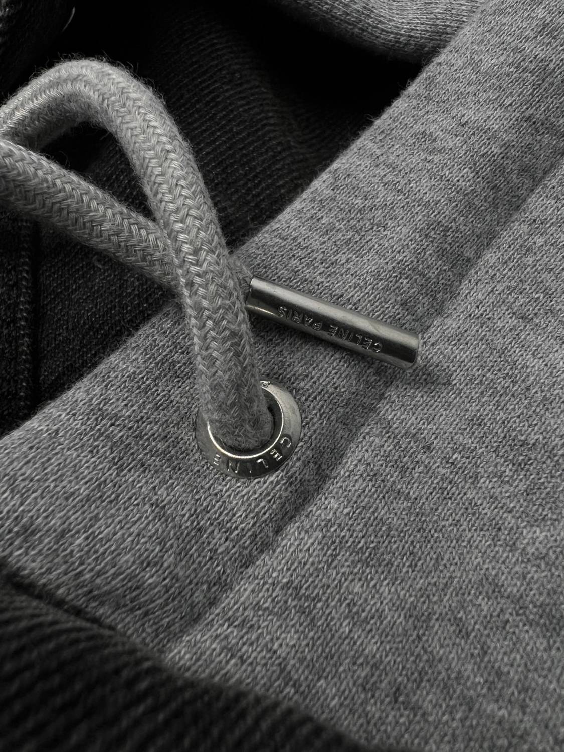 Celine Men's Spring/Autumn Solid Color Hooded Single-Breasted Long-Sleeved Denim Jacket #77716
