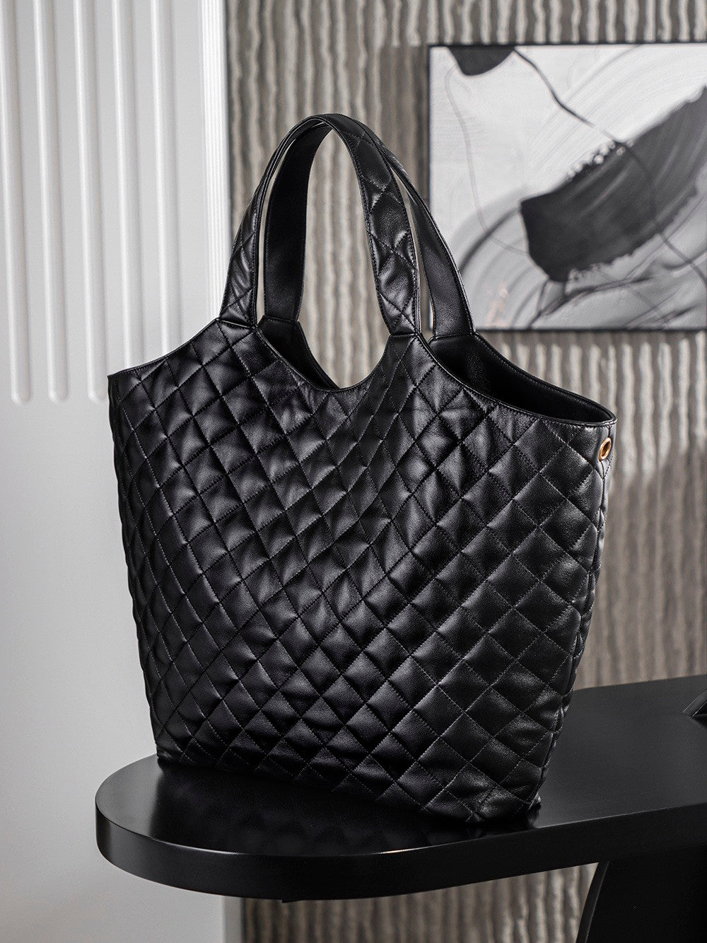Saint Laurent ICARE quilted lambskin in Black #336145