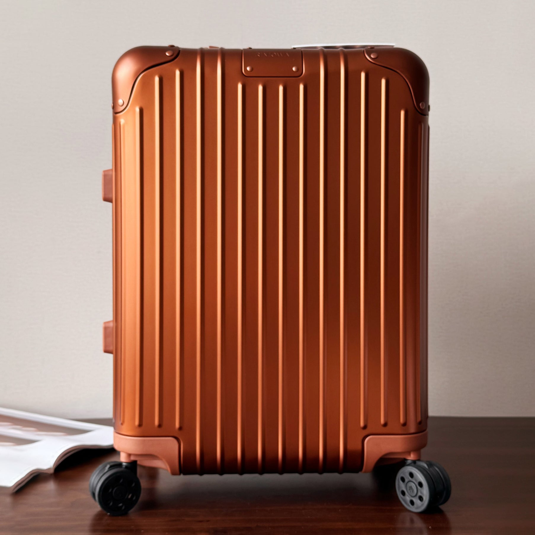 Rimowa Men's Women  Fashion Casual Solid Color Retro Adjustable Height Trolley Suitcase Luggage #78993