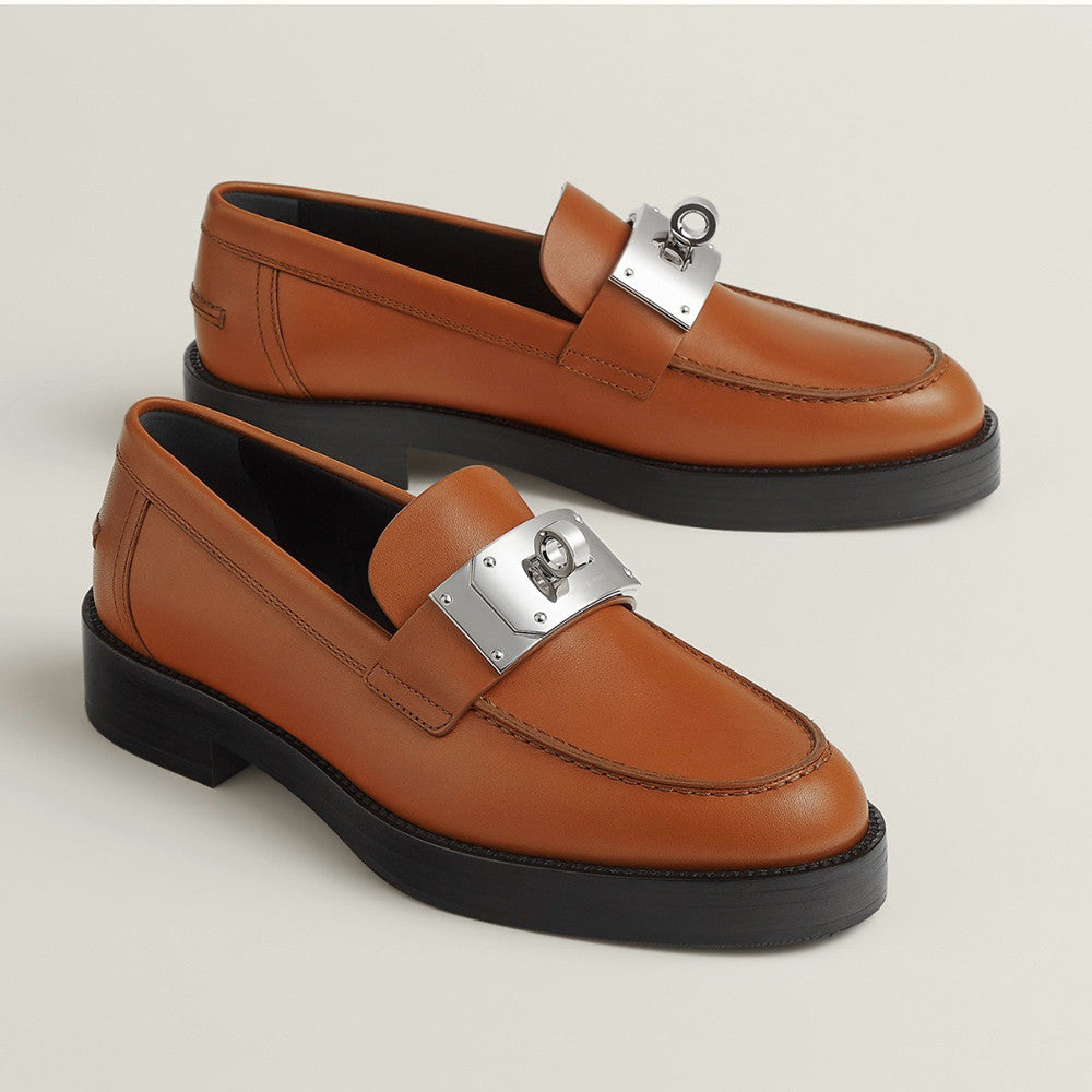 Hermes Hot loafer Beige #334035