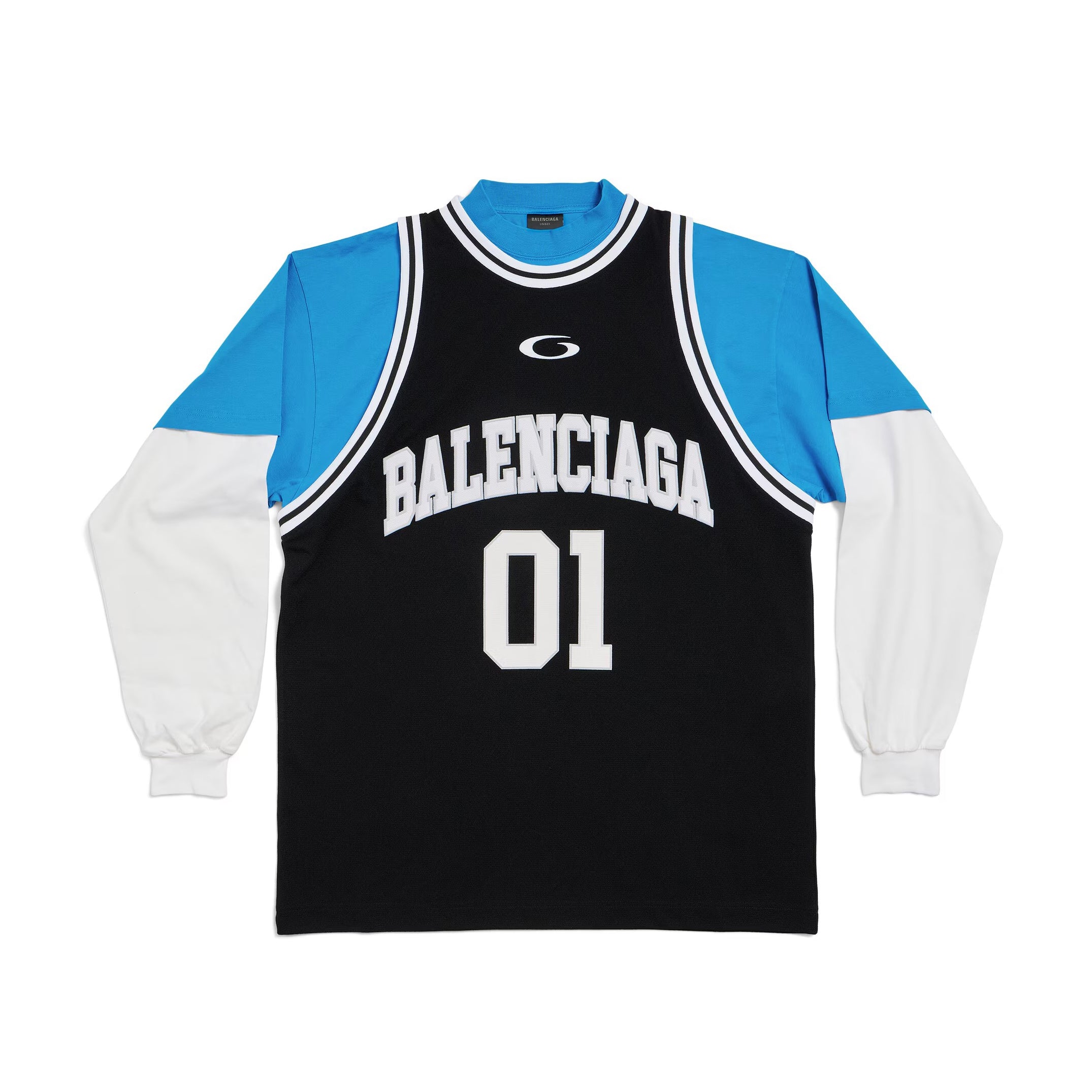 Balenciaga Men's Spring Summer Sport Mesh Plain Knit Layered Long Sleeve T-Shirt #76556