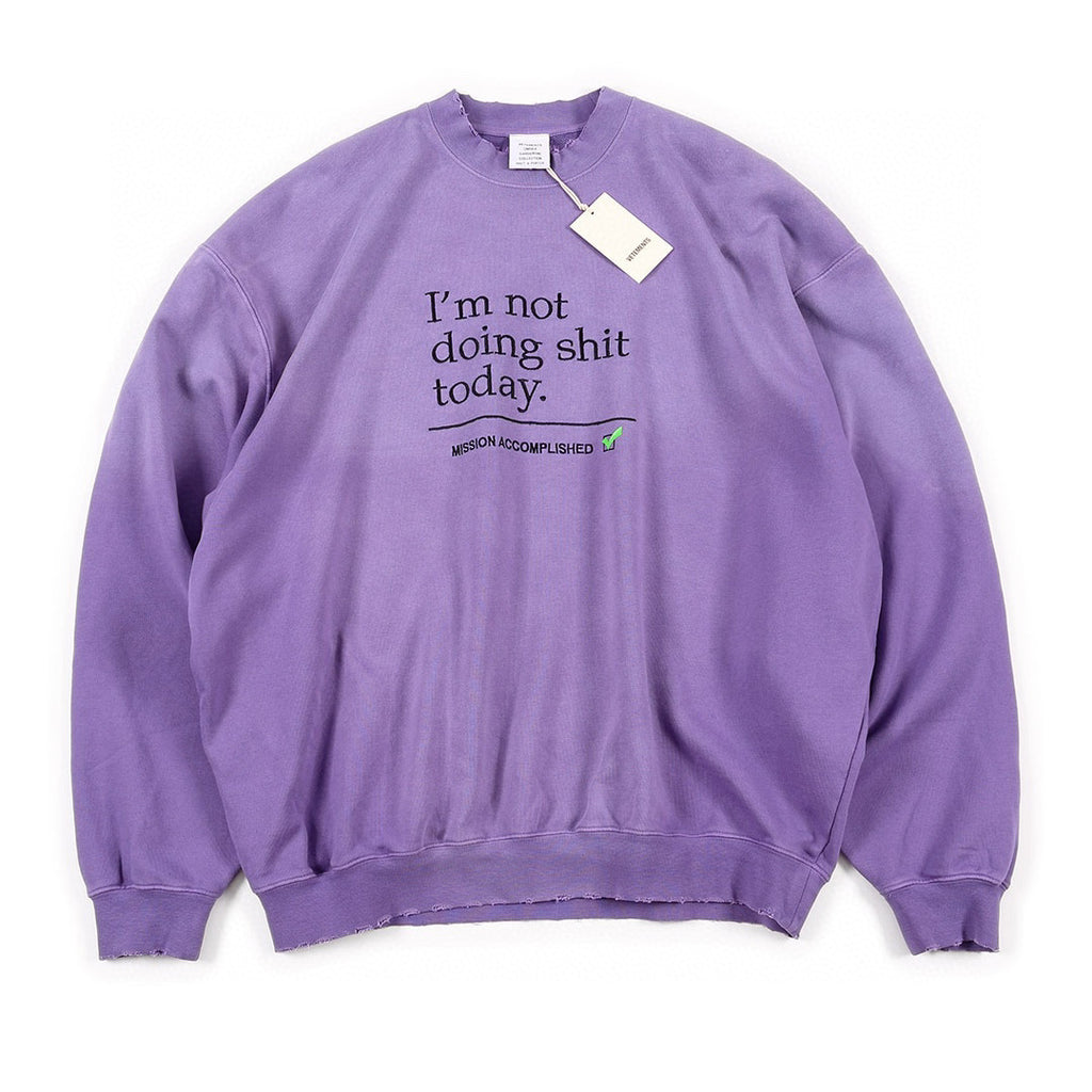 Vetements Letter Print Pullover Sweatshirt Ngvp #6725