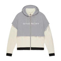 Givenchy Men's Patchwork Fake Two Piece Straight Long Sleeve Hooded Sweatshirt Zipper Jacket #97324