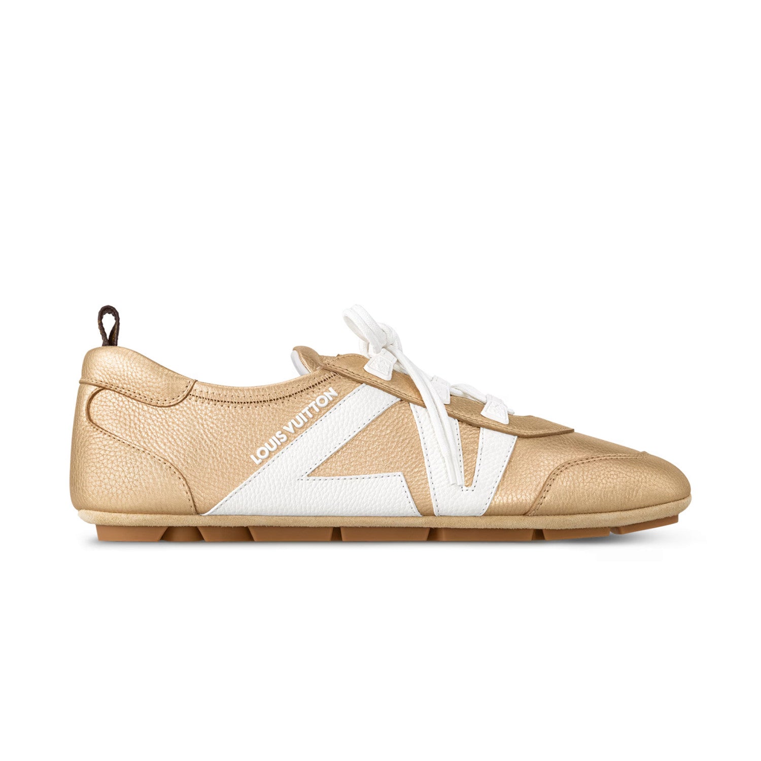 Louis Vuitton SNEAKERINA Men's And Women's Four Seasons Colorblocking Round Toe Lace Up Sheepskin Low Top Ballet Derby Shoes #77535