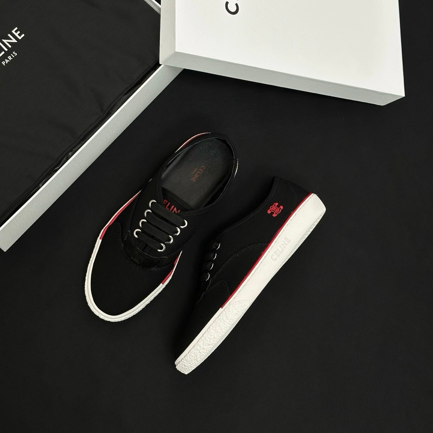 CELINE ALAN SNEAKER IN CANVAS AND SUEDE CALFSKIN #386821