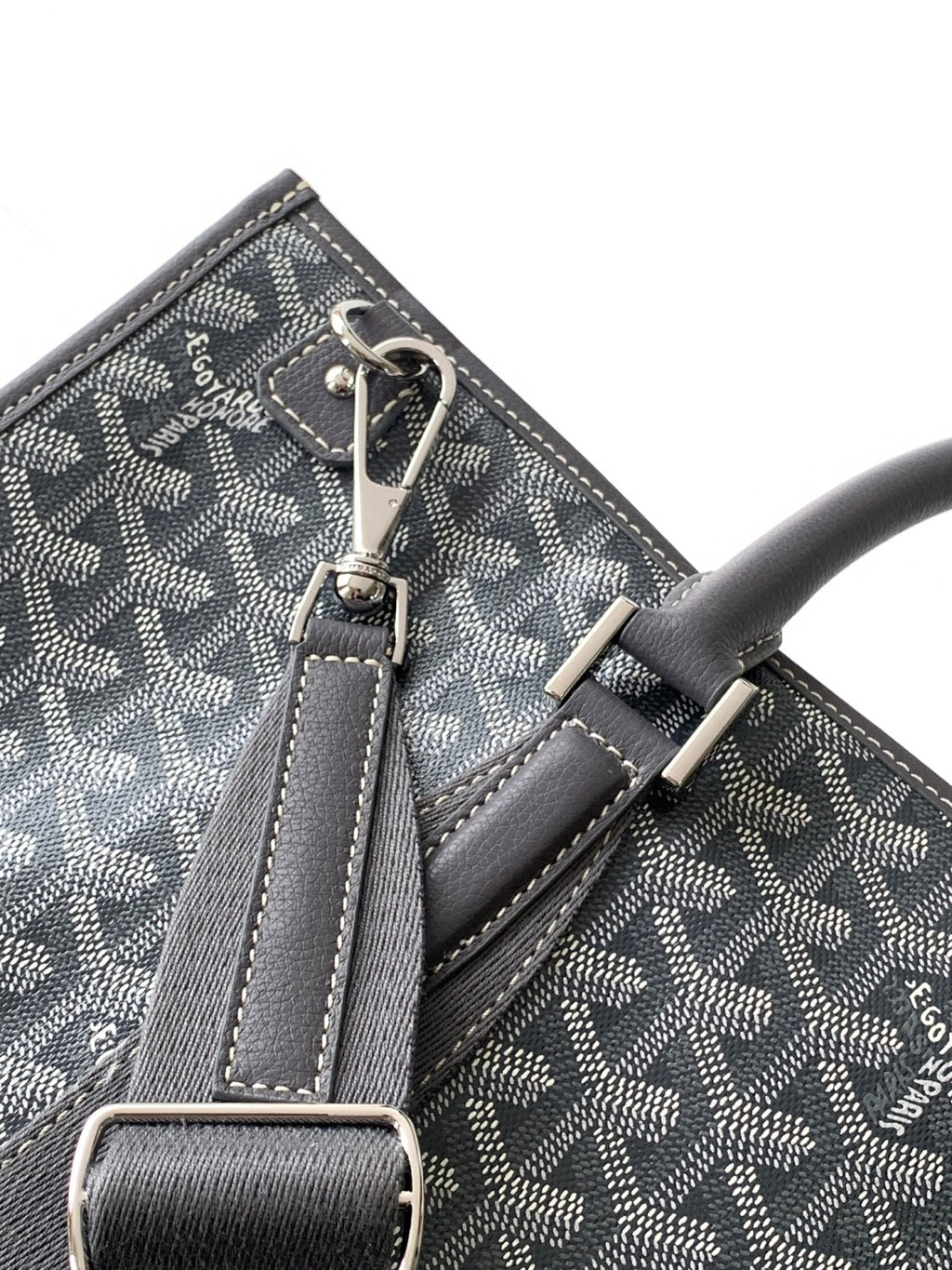 GOYARD Morvan Men's And Women's Y Word Old Flower Full Print Canvas Spell Cowhide Shoulder Crossbody Handbag Briefcase Bag Bags #76426