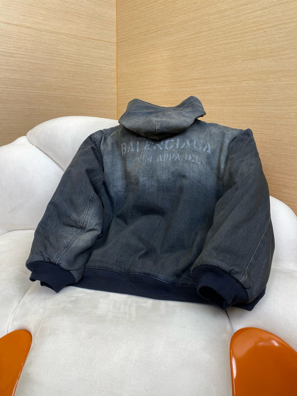 Balenciaga Men's And Women's Spring And Fall Letter Logo Loose Hooded Long Sleeved Zipper Jacket #75249