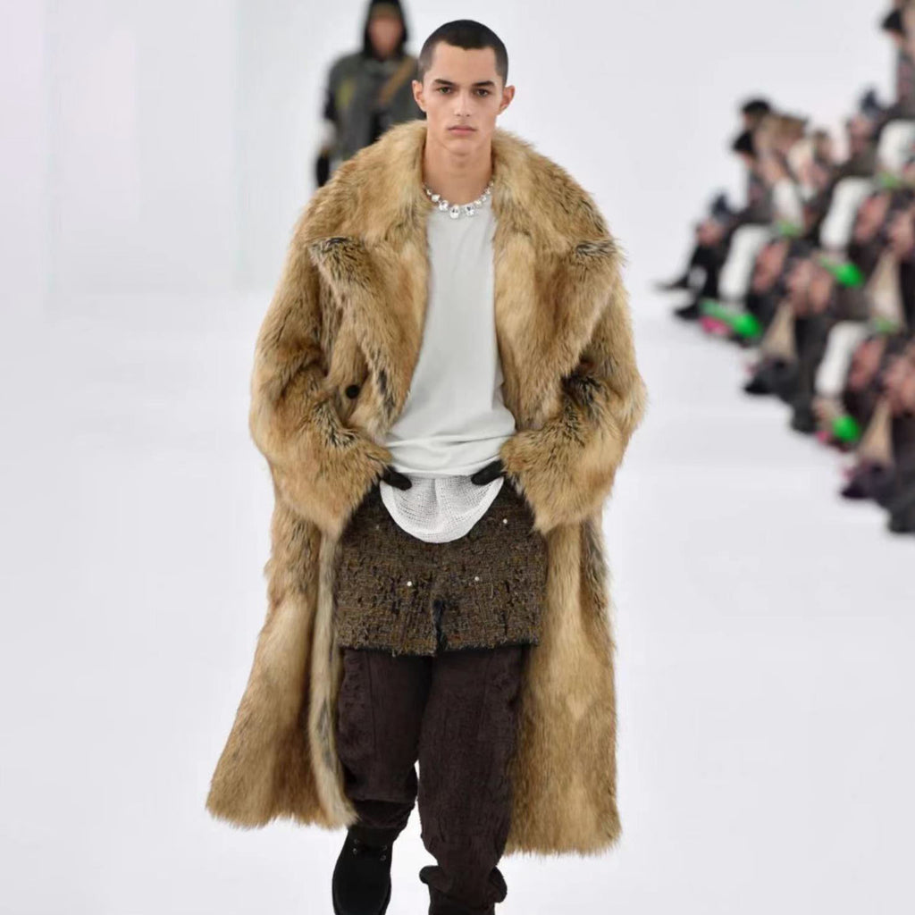 Givenchy Men's Spring. Fall And Winter Solid Color Lapel Double-Breasted Long Long-Sleeved Straight Coat Jacket Ngvp #8278