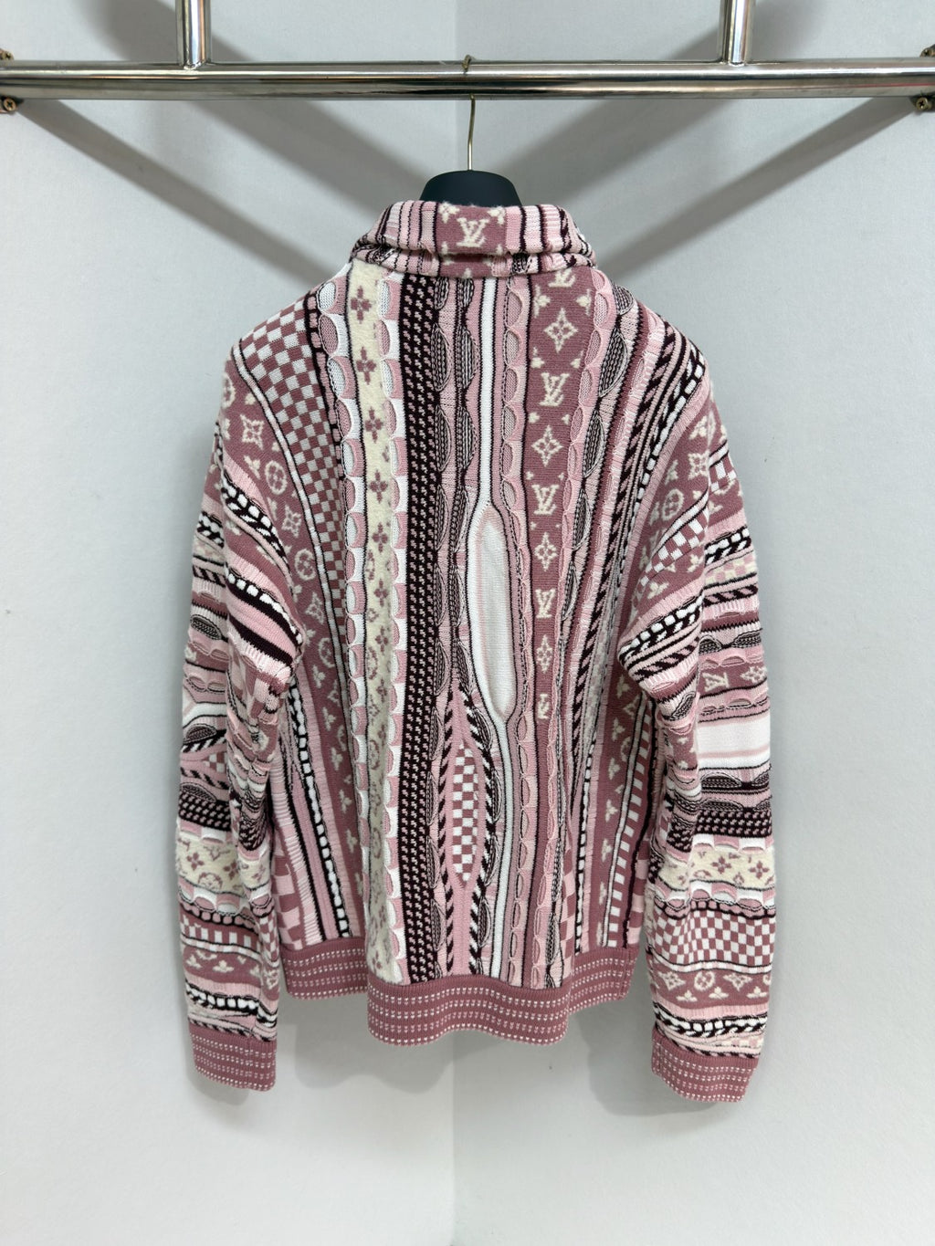 Louis Vuitton Men's Spring/fall Fashion Casual Jacquard Pattern Half zip High neck Pullover Sweatshirt #78482
