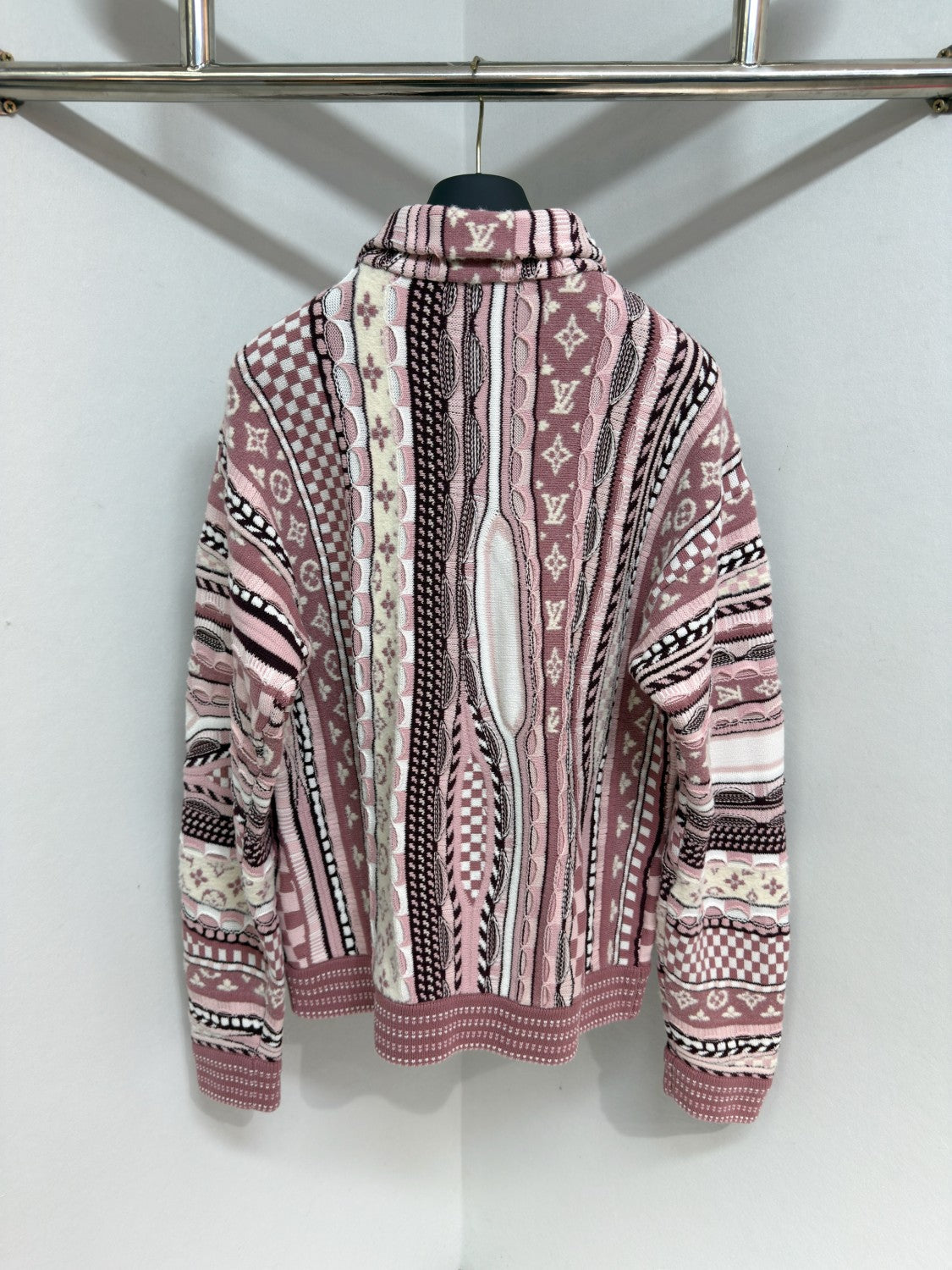 Louis Vuitton Men's Spring/fall Fashion Casual Jacquard Pattern Half zip High neck Pullover Sweatshirt #78482