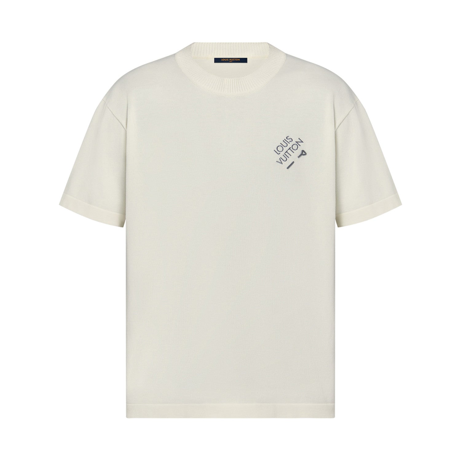 Louis Vuitton Men's Summer Embroidered Logo Round Neck Cotton Short Sleeve T-Shirt #73133