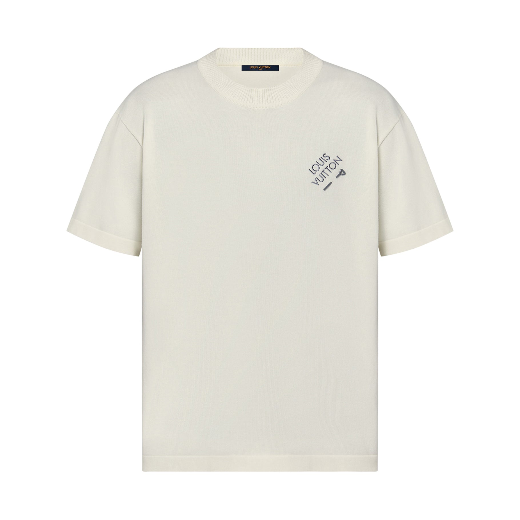 Louis Vuitton Men's Summer Embroidered Logo Round Neck Cotton Short Sleeve T-Shirt #98647