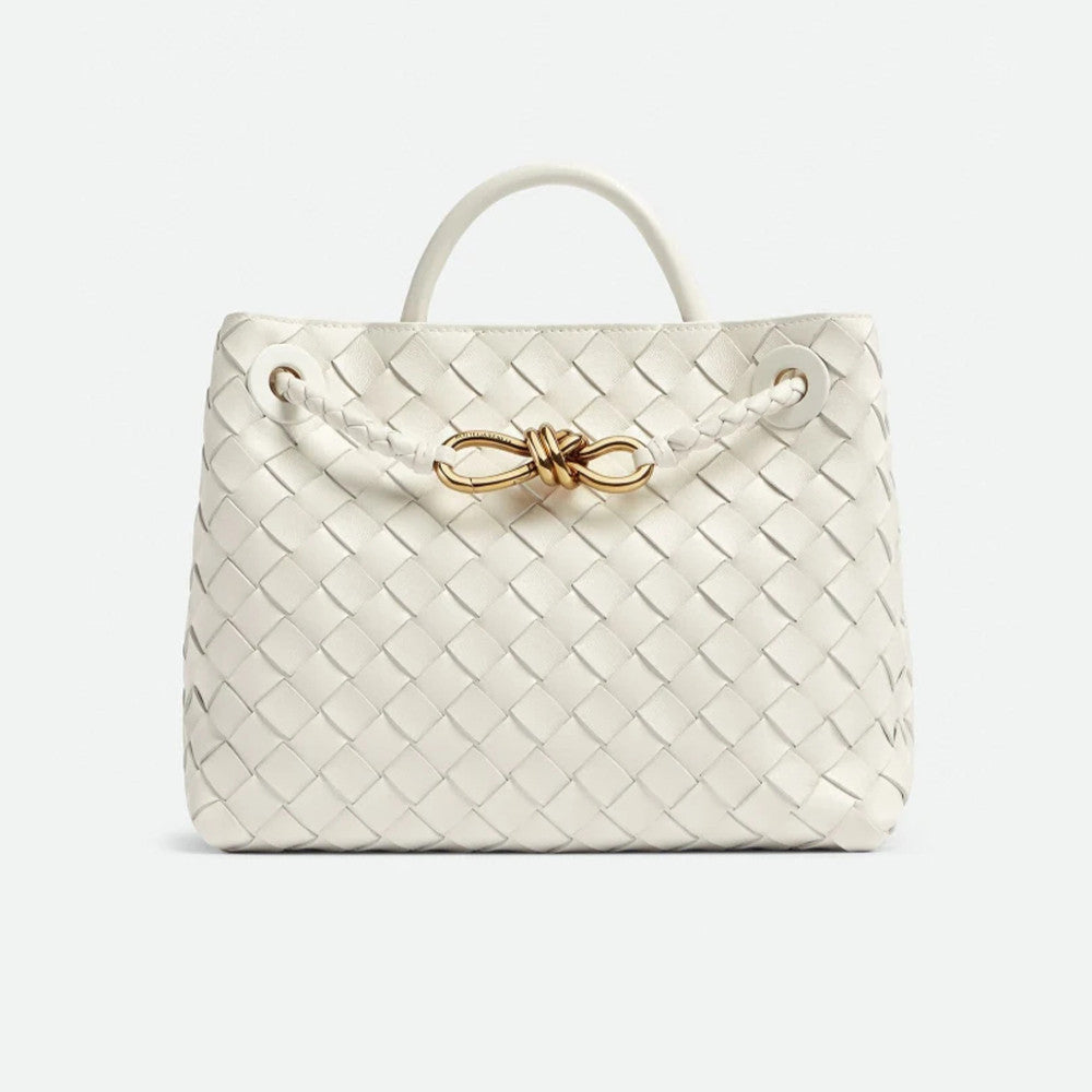 Bottega Veneta Andiamo Leather Woven Square Crossbody Bag Elegant Casual Handbag #194707