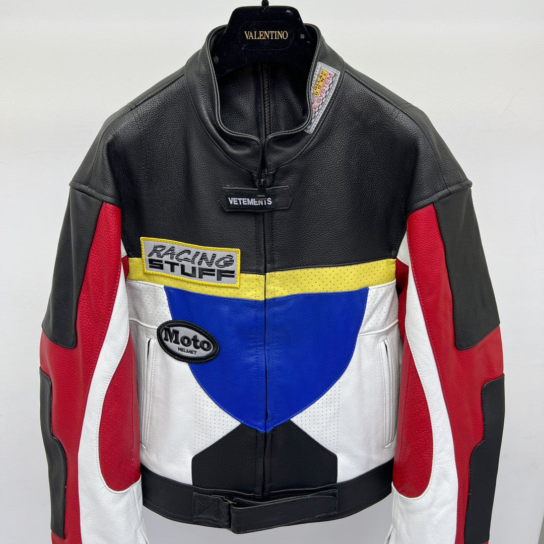 Vetements Motorcycle Zipper Leather Jacket #21918