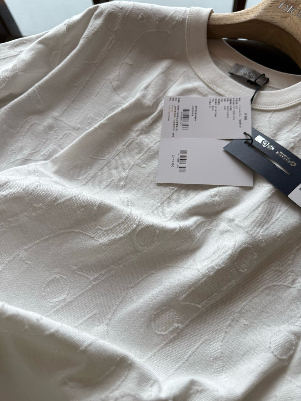Dior Men's Summer Solid Colour Cotton Loose Plain Knit Printed Short Sleeve T-Shirt #76976