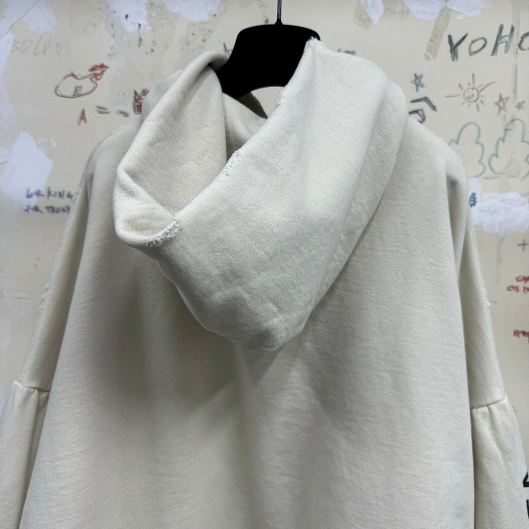 Balenciaga Men's Spring and Autumn Solid Color Letter Printed Hooded Pullover Long Sleeve Sweatshirt #73249