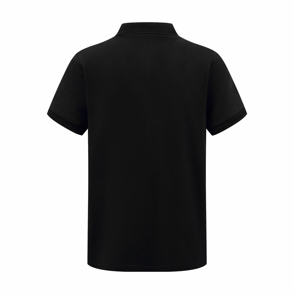 Moncler Black Logo Patch Cotton Piquet Polo Shirt Polos T-shirts #375497
