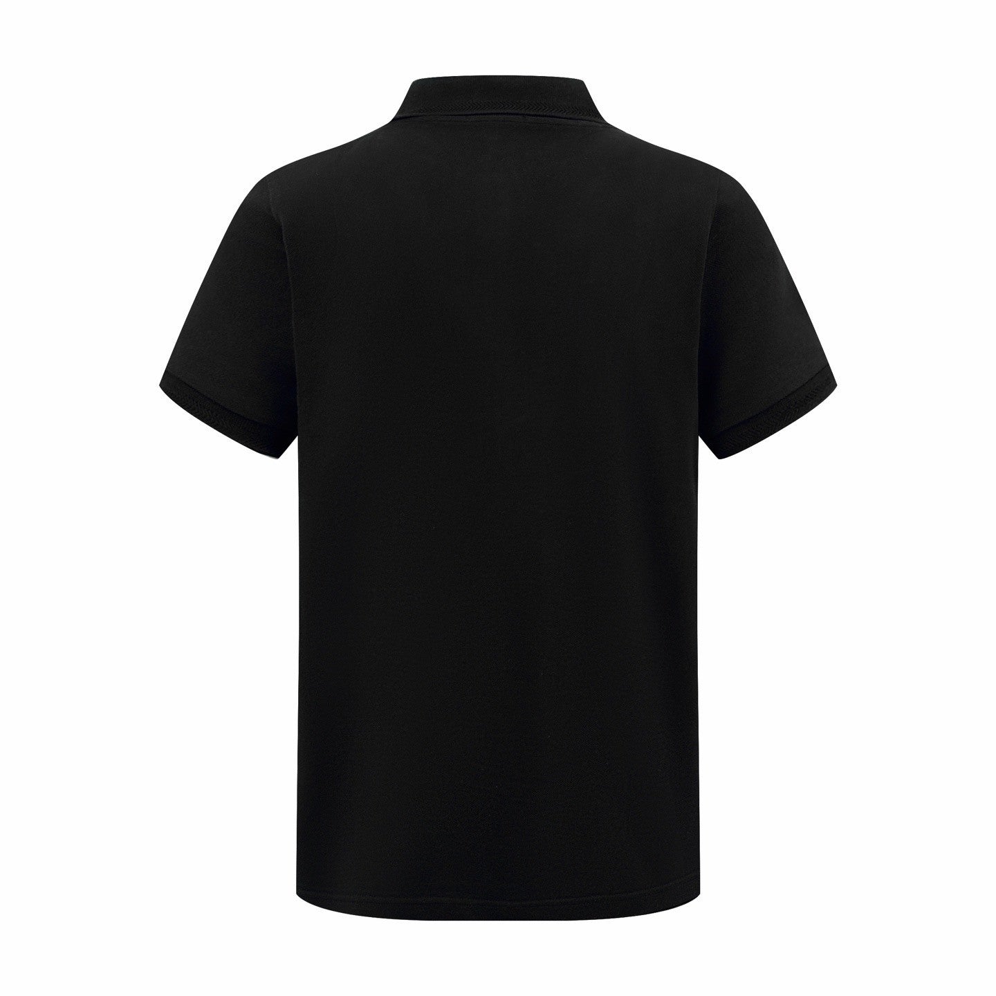 Moncler Black Logo Patch Cotton Piquet Polo Shirt Polos T-shirts #375497
