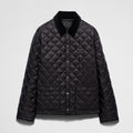 Prada Men's Autumn and Winter Solid Color Nylon Quilted Single Breasted Long Sleeve Puffer Down Jacket #73918