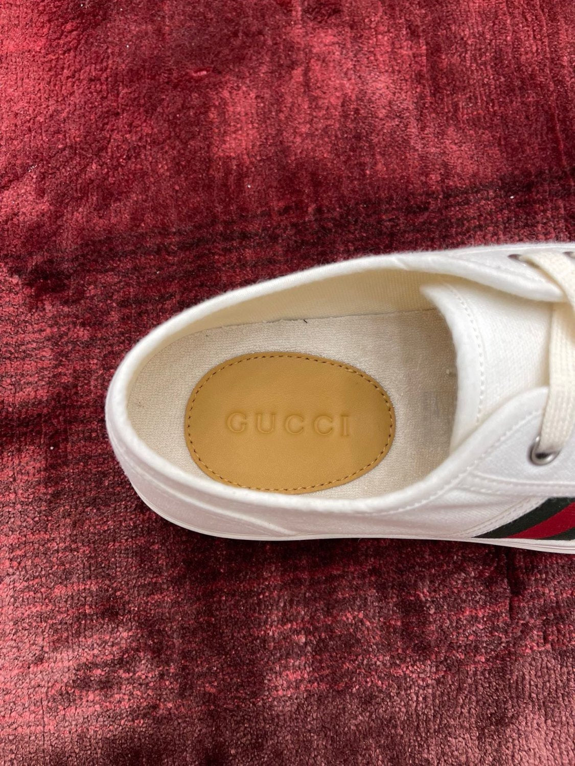 Gucci Men's Round Toe Comfort Webbing Thick Sole Low Top Sneakers Shoes #76413