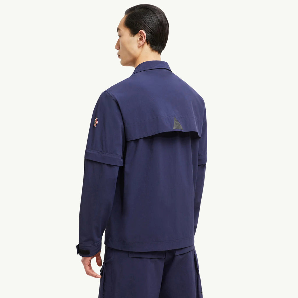 Moncler Men's Spring/Fall Casual Single-Breasted Solid Color Multi Pocket Detachable Sleeve Workwear Jacket #78895