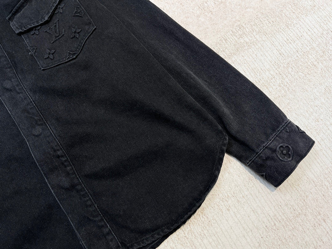 Louis Vuitton Denim Buckle Up Jacket And Pants Set #22157