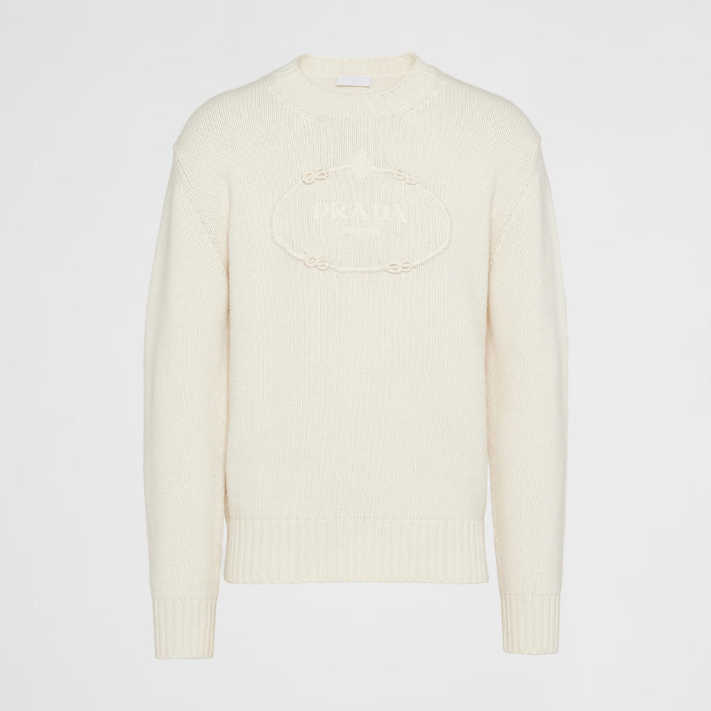 Prada Men's Spring and Autumn Solid Color Splicing Round Neck Embroidery Printed Logo Long Sleeve Sweater Pullover #98666