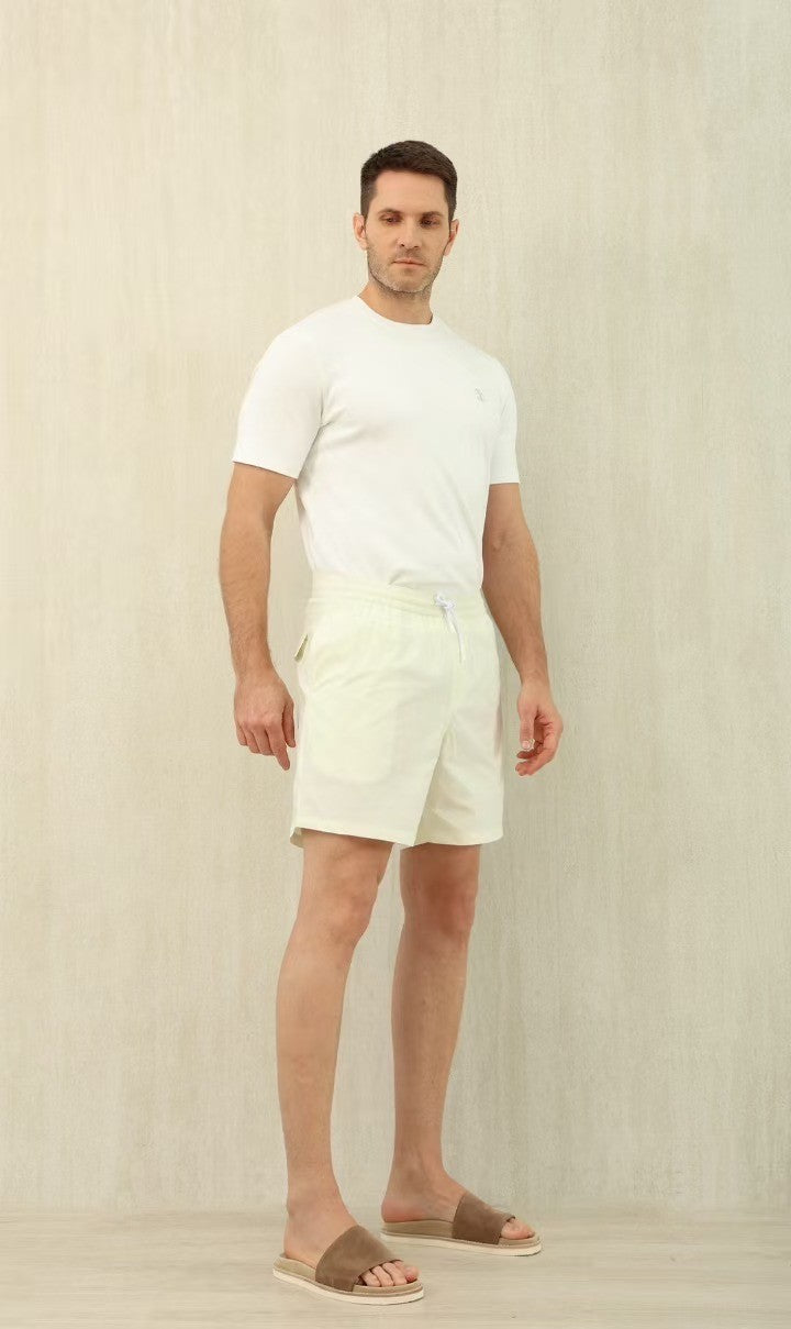 Loro Piana Men's Summer Letter Solid Color Mid Waist Tie Straight Bay Swim Shorts Ngvp #9959