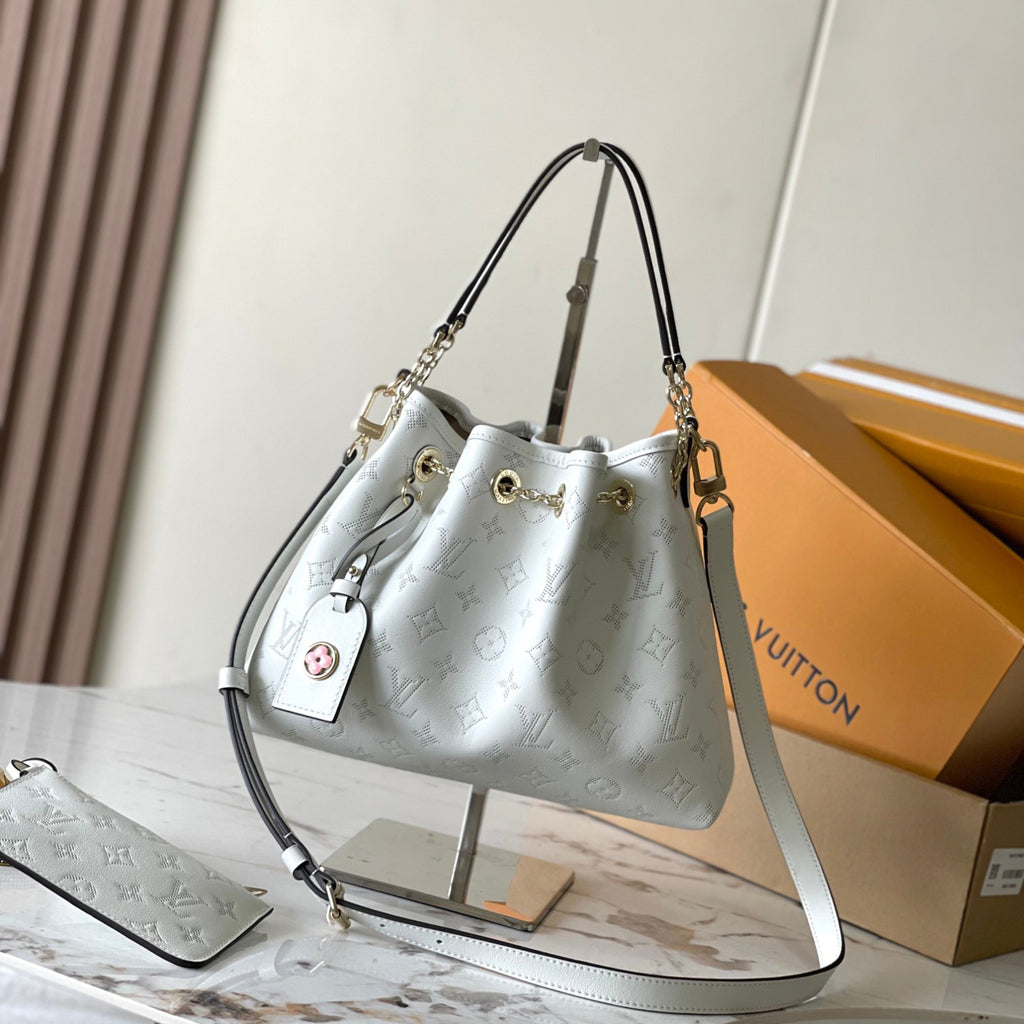 Louis Vuitton LV BUNDLE Women's Solid Color Logo Letter Print Removable Shoulder Strap Leather Single Shoulder Crossbody Tote Bag Bags #76841