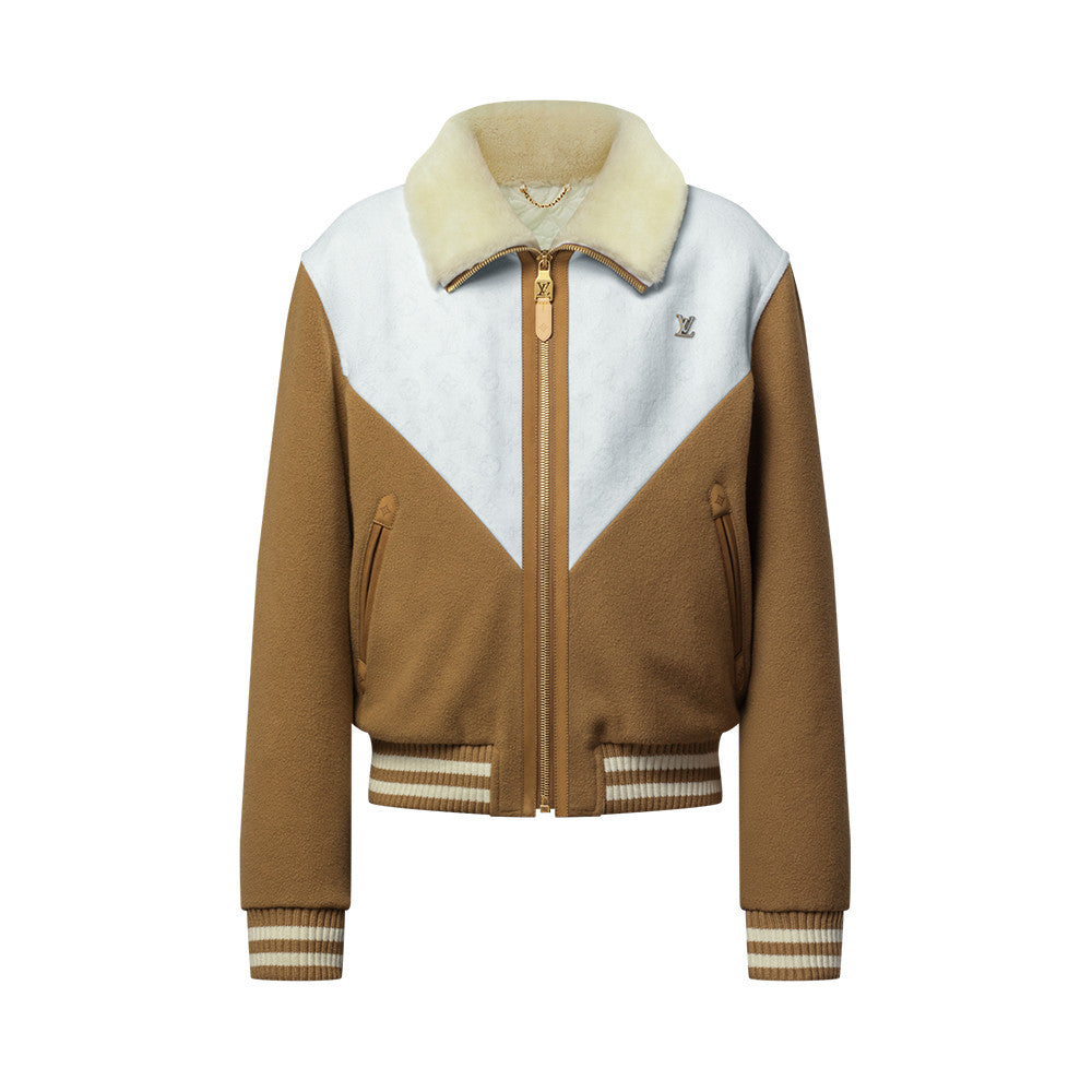 Louis Vuitton Men's Monogram Blouson With Shearling Collar 1AJBCW #334771