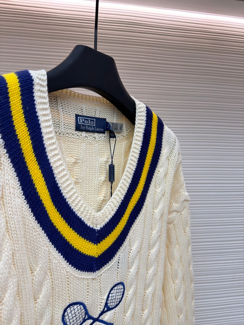Ralph Lauren Men's Polo Solid Color V-neck Pullover Long-sleeved Autumn And Winter Knitted Wool Polo