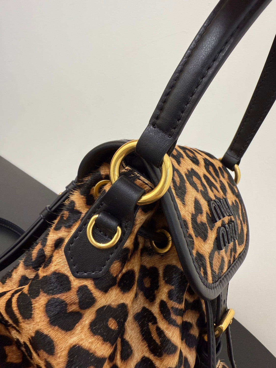 MiuMiu Honey Printed Leather Backpack #334714